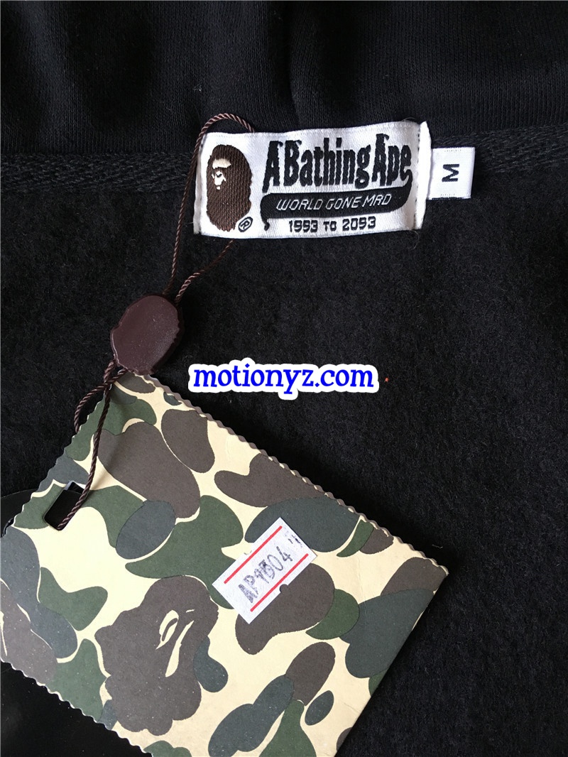 Bape Shark Hoodies Camo Black